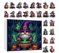 xowwyue Halloween Gnome Countdown Calendar,Acrylic Flat Gnomes Countdown Calendars | Holiday Planner Toy Figures Ornament Decor for Engagement Activity Kids Boy Teen Girl Toddler Women Men Family