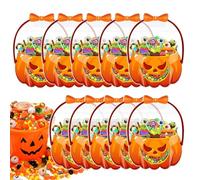 xowwyue Halloween Treat Bags with Handles,Resealable Halloween Goodie Pouches | Holiday Supplies,for Fall Treats Trick Treating Candy Favor Event School