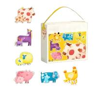 xowwyue Jigsaw Puzzles for Kids, Over 2 Years Old Table Toy, Animal Jigsaw Puzzles with Handle Bag, for Boys Girls Children Kindergarten Long Trip
