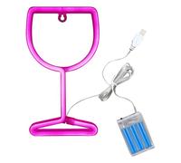 xowwyue Neon Bar Signs | Neon Wine Glass Decorative Sign - Wine Glass LED Decor | for Wall Performance Bedroom Bar Home Gathering Living Room Kitchen Office Restaurant Porch