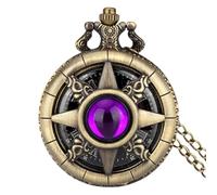 xowwyue Pocket Watch with Chain,Roman Numerals Scale Pocket Watches with Chain | Steampunk Vintage Watch Hand Wind Mechanical for Christmas