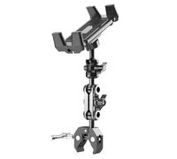 xowwyue Tablet Mount for Treadmill | Handlebar Tablet Clamp Mount - Adjustable Phone Holder Stand for Home Workout Reading News Video Calling Indoor Cycling Stroller