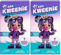 XOX KWEENIE Fearless Kweens Series Premium Figurine and Display Case, Purple (Pack of 2)