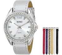 XOXO Women's Analog Display Analog Quartz, Silver-Tone, Quartz Movement
