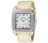 XOXO Women's XO9023 Rhinsetone-Accented Watch with Interchangeable Croc-Embossed Straps, Quartz Movement
