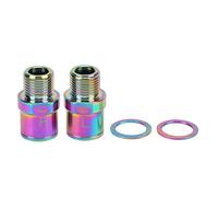 XOYIXOYI Bike Pedal Extenders, for Mountain Bikes, Titanium Alloy, Waterproof, Rust Resistant, Durable, Thread Protection, Noise Reduction, Knee Strain Prevention, Left Right Marke (Colorful)