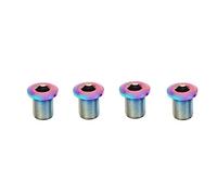 XOYIXOYI Bike Screws, Titanium Alloy, Rust Resistant, Durable, for, for Road Cranksets, Lightweight, Easy Installation, for Bike Wheel, for DIY Replacement (Colorful)