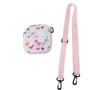 XoYixoYi Instant Camera Protective Case Colorful Hearts Pattern Shock Proof Hard Shell Carrying Bag with Adjustable Strap for 7 Plus 99 11 12 40 8 9