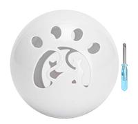 XoYixoYi Pet LED Flashing Toy Ball Cat Rolling Ball with Bell Pet Sounding Interactive Toy (White)