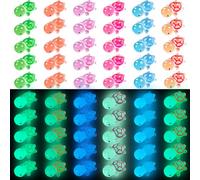 XOYTN 110PCS Mini Turtle，6 Colors Resin Small Turtles Luminous Tiny Turtles Mini Plastic Turtle Bulk Glow in The Dark for Garden Micro Landscape Aquarium Dollhouse Ocean Animal Theme Decoration