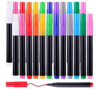 XOYTN 24pcs Chalk Pens for Blackboards，12 Colours Fine Tip Wipeable Liquid Chalk Pen Dry Erase Chalkboard Pens for Glass Window Menu Board Signs Drawing Writing