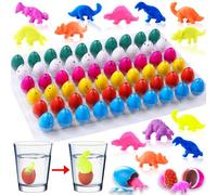 XOYTN 60Pcs Hatching Dinosaur Eggs Toys,Colorful Mini Dino Dragon Hatching Growing Eggs for Kids Party Surprise in Water Hatch Toys