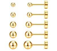 XOZEU 8MM Extra Long Post Earrings for Thick Earlobes 316L Surgical Stainless Steel Flat Back Earrings Hypoallergenic 5A Cubic Zirconia Stud Earrings for Women Men, 8 mm, Cubic Zirconia