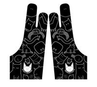 XP-Pen Anti-fouling Drawing Glove Free Size for Right Hand or Left Hand Two Finger Gloves for Graphics Drawing, Tablet, Pad and Art Creation (2/PCS)