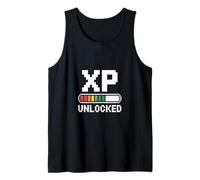 XP Unlocked Level Up Gamer Pixel Progress Bar Tank Top