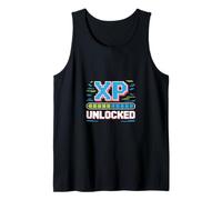 XP Unlocked Retro Pixel Gamer Level Up Progress Tank Top
