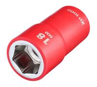 XP1Draper XP1000 VDE Insulated Socket 1/2"D 18mm 6 Point Standard Length 17859