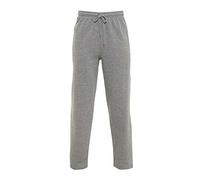 xpaccessories Mens Plain Joggers Fleece Bottom Opem Hem Casual Trouser Zip Pockets Gym Sports Yoga Pants Grey L