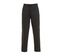 xpaccessories Mens Plain Joggers Fleece Bottom Opem Hem Trouser Zip Pockets Gym Sports Yoga Pants Charcoal-4XL