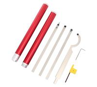 XPAJKSLZ Carbide Wood Turning Tool Set 4 Pc, Razor Sharp Lathe Chisels with Hard Case, Easy Blade Change System for Woodworking Beginners & Pros (Red Handle)