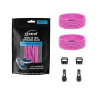 Xpand Elastic No Tie Round Shoelaces - Quick Release Tension Control - One Size Fits All Adult and Kids Shoes (Neon Pink Reflective)