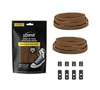 Xpand® No Tie Shoelaces - Flat Elastic Laces with Adjustable Tension - Slip-on Any Shoes (Brown Reflective)