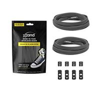 Xpand® No Tie Shoelaces - Flat Elastic Laces with Adjustable Tension - Slip-on Any Shoes (Gray)