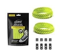 Xpand® No Tie Shoelaces - Flat Elastic Laces with Adjustable Tension - Slip-on Any Shoes (Lemon Lime Reflective)