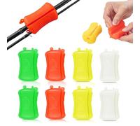 XPAPOV 8PCS Portable Fishing Rod Fixed Ball,Multi-Function Rubber Fishing Pole Clip,Reusable Silicone Fishing Rod Straps, Wear Resistant Fastener Binding Clip Tight Fishing Accessories