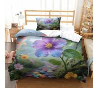 XPASHIQWC 3 Pcs 3D Print Violet Quilt Cover Rainbow Colorful Path Microfiber with Zipper Closure for Kid Teens Boys And Girls Bedroom Single（135x200cm）