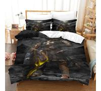 XPASHIQWC 3D Printed Angel Knight Bedding Set Microfiber Crusader Armor with Zipper Closure,Soft Microfiber Quilt Cover Single Bedroom Dorm Decor King（220x240cm）