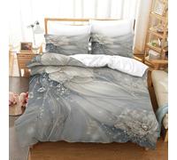 XPASHIQWC 3D Printed Luxury Diamond Floral Duvet Cover Set Bedding Set Flowing Veil Hidden Zipper for Kid Teens Boys And Girls Man for Adults Bedroom Decoration King（220x240cm）