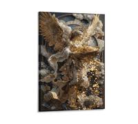 XPASHIQWC Gilded Angel Poster Artwork Gold Coin Cornucopia Canvas Prints Picture Modern Canvas Wall Art Picture Wall Hanging for Living Room Home Decorations 12x18inch(30x45cm)