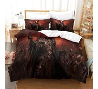 XPASHIQWC Undead Lord 3 Pieces 3D Printed Comforter Cover Skeleton Army With Zipper Closure for Kids Boys Girls Bedroom Decor King（220x240cm）