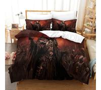 XPASHIQWC Undead Lord 3D Print 3 Pieces Skeleton Army With Zipper Closure For Kids Boys Teen Men Soft Lightweight Quilt Cover Bedroom Dorm Decor Double（200x200cm）