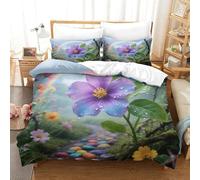 XPASHIQWC Violet 3 Pieces 3D Printed Comforter Cover Set Rainbow Colorful Path with Pillow Cases Microfiber for Modern Bedroom Decor Super King（260x220cm）