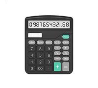 XPAU 12-Digit Business Calculator with 30° Anti-Glare Tilt Screen, Solar/Battery Dual Power, GT/MU/Memory Functions for Office VAT Shop Home