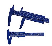 XPAU 80mm Plastic Vernier Caliper 0.05mm Precision - Metric & Imperial Scale Measuring Tool for Students & Hobbyists, School STEM Projects (White, Blue, Orange) (Blue)
