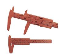 XPAU 80mm Plastic Vernier Caliper 0.05mm Precision - Metric & Imperial Scale Measuring Tool for Students & Hobbyists, School STEM Projects (White, Blue, Orange) (Orange)