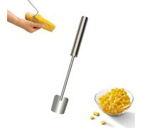 XPAU Corn Stripper for Corn on The Cob - Upgrade Safe Design Stainless Steel Peeler with Long Handle, Quick Kernel Removal Tool for Home & Restaurant Kitchen, Dishwasher Safe (9.84 Inch)
