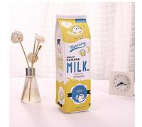 XPAU Cute Milk Carton Pencil Case Set - Strawberry, Banana, Original (3 Styles) | Creative School Stationery for Kids | Novelty Gift (Yellow)