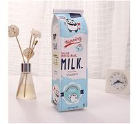 XPAU Cute Milk Carton Pencil Case Set - Strawberry, Banana, Original (3 Styles) | Creative School Stationery for Kids | Novelty Gift (Sky Blue)
