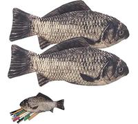 XPAU Fish Pencil Case - Realistic Scales, Fish Pencil Pouch, Coin Wallet, Polyester Zipper Organizer Bag. Lightweight Multi-Use Pencil Case for Students.