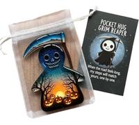 XPAU Halloween Pocket Hug Ghost Gift - Pocket Hug Ghost with Message Card, Cute Anxiety Toy for Women, Men, Teens | Spooky Comfort Gift Idea (Death)