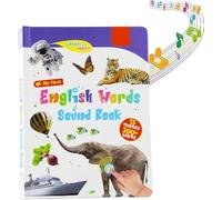 XPAU My First English Words Sound Book - Interactive Talking Book for Children Aged 1-6 Years, with 470+ Vocabulary Words, 21 Educational Themes, Word Games and Nursery Rhymes, Learning Toy for Toddl