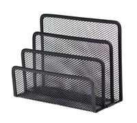 XPAU Professional Mesh Desk Organiser | Tier A4 File Storage | Heavy Duty Steel with Non-Slip Base | 17x7.8x13.5cm | Lifetime Anti-Rust | Office Clutter Stopper