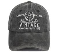Xpayzere Limited Edition 1960 1961 1962 1963 1964 1965 1966 1967 1968 1969 Hat for Men Women, Funny Birthday Baseball Cap, Limited Edition 1962 Embroidered Black, One size