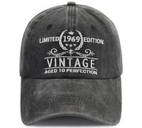 Xpayzere Limited Edition 1960 1961 1962 1963 1964 1965 1966 1967 1968 1969 Hat for Men Women, Funny Birthday Baseball Cap, Limited Edition 1969 Embroidered Black, One size