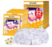XPCARE 32 Pack Steam Eye Masks for Dry Eyes, SPA Warm Sleep Eye Mask, Lavender Disposable Heated Eye Mask for Dark Circles, Puffy Eyes, Relief Stress Eye Fatigue (Chamomile)