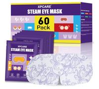 XPCARE 60 Pack Steam Eye Masks for Dry Eyes, Self Heated Steam Warm Eye Mask, Disposable Heated Eye Mask for Dark Circles, Puffy Eyes, Relief Stress Eye Fatigue (Lavender)